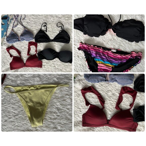 Bikini lot.. 4 bikini tops, 1 bottom and 1 bikini set SMALL - Picture 1 of 12